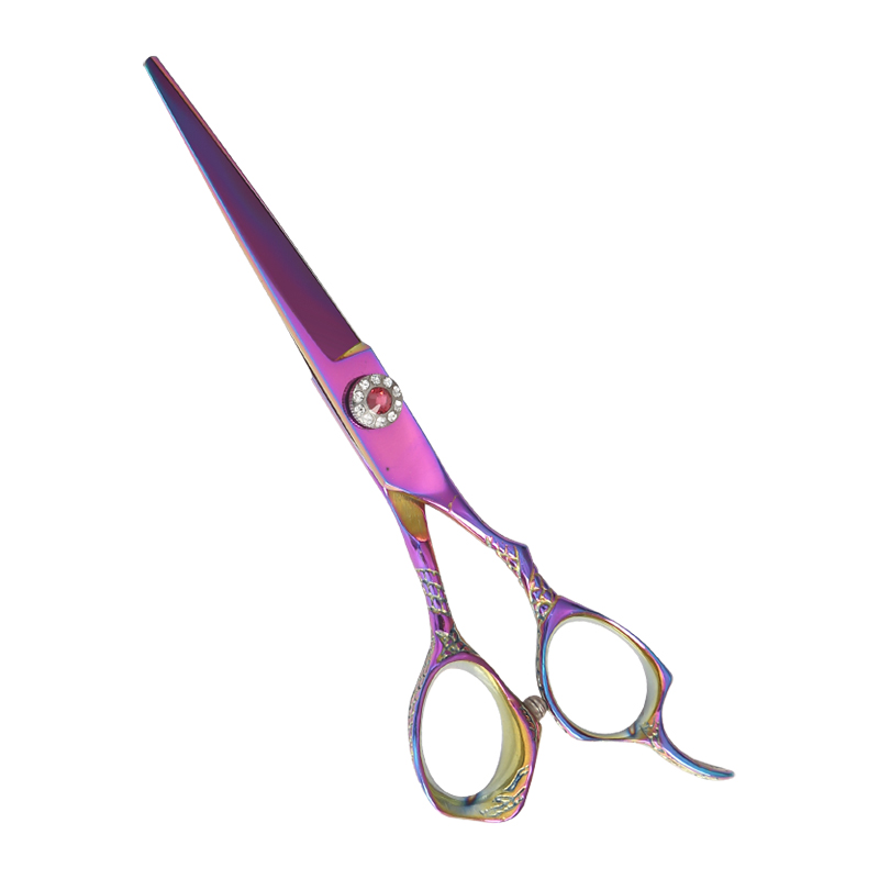 6.0-pulgada na Titanium-Plated Colorful Floral Handle Haircutting Shear Series 6.0-pulgada na Titanium-Plated Colorful Floral Handle Haircutting Shear Series